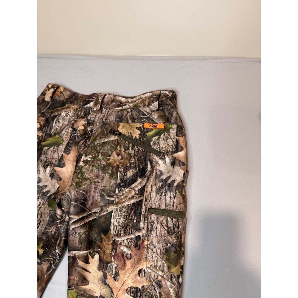 SHE Outdoor Womens Hunting Pants Fleece Insulated RealTree Oak Size M Camouflage - Picture 5 of 14